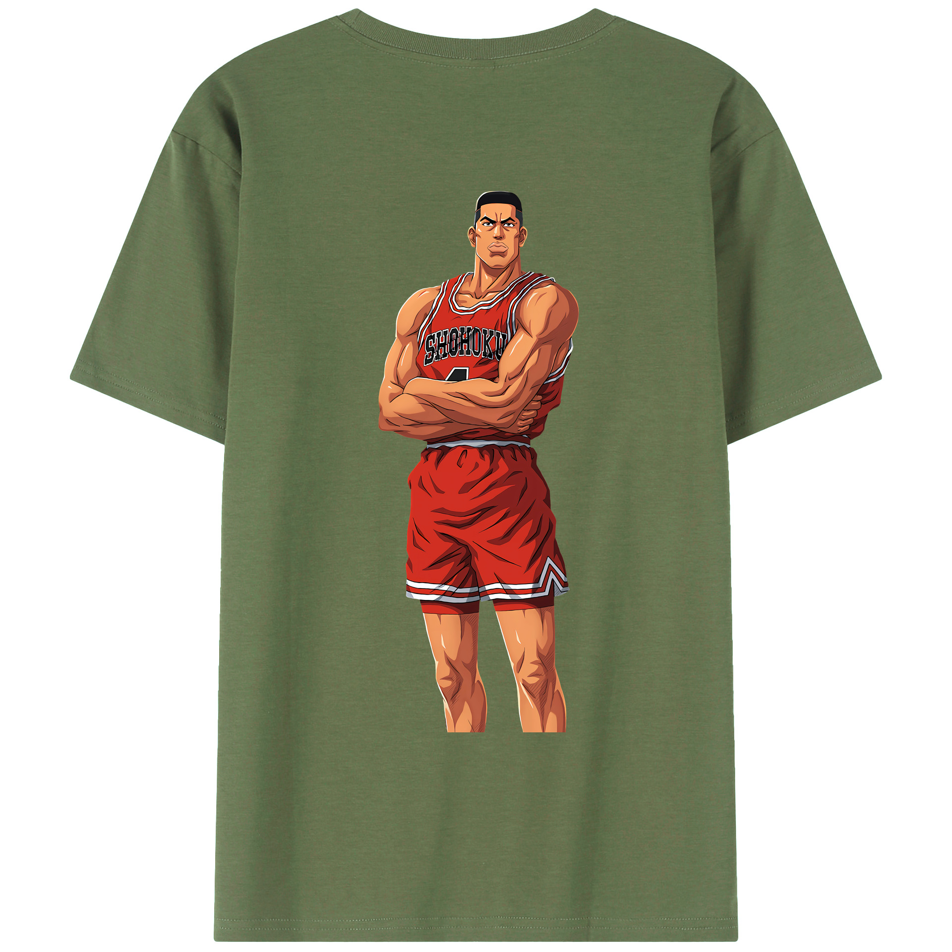 （画像用） SLAM DUNK／スラムダンク 綿100％ メンズ半袖Tシャツ（バックプリント） 通気性